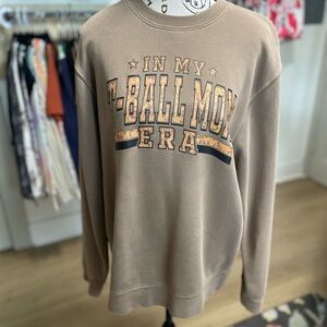 Women’s T-Ball Brown Graphic Sweater